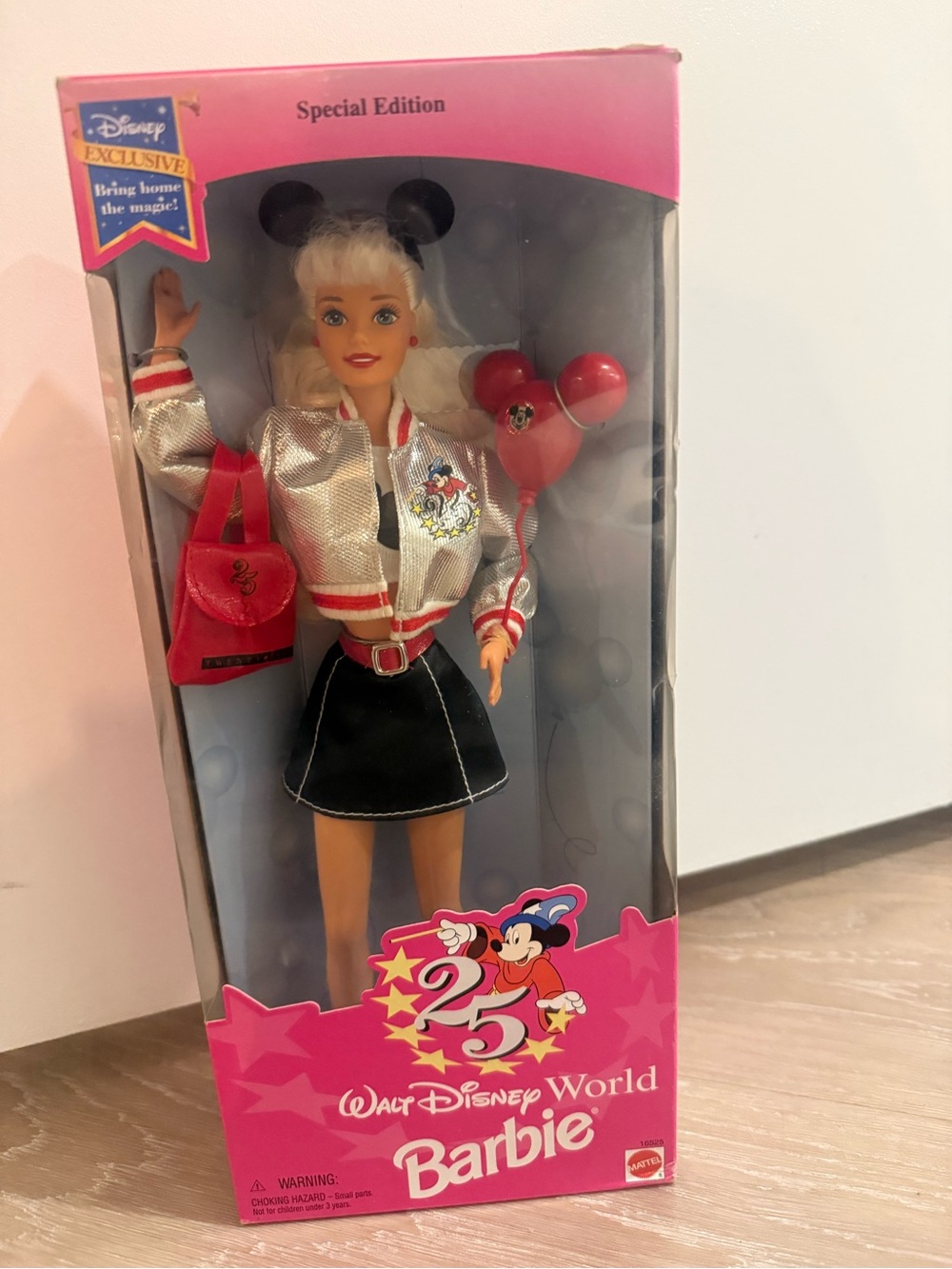 Barbie Disney 25th Anniversary Doll in Pink, Black & Silver